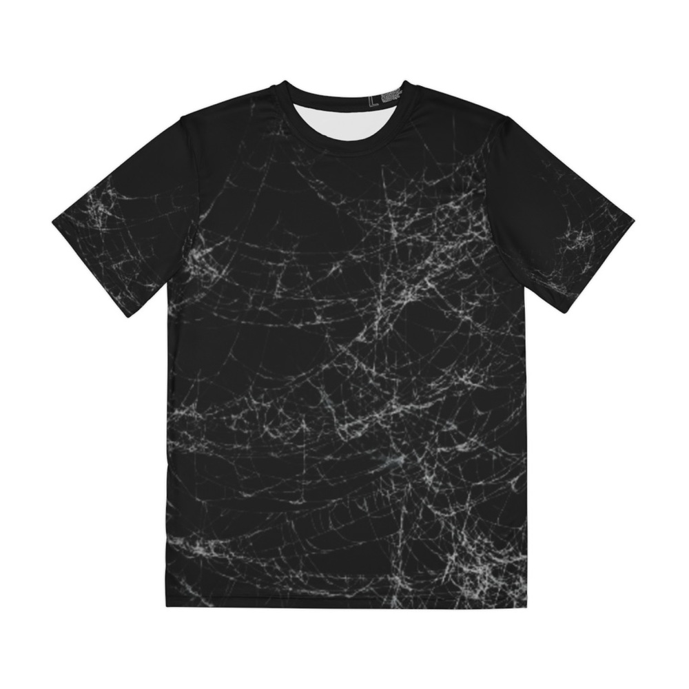 Black T-Shirt with White Web Pattern